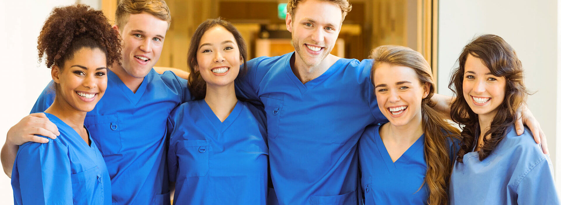 group of medical staff smiling