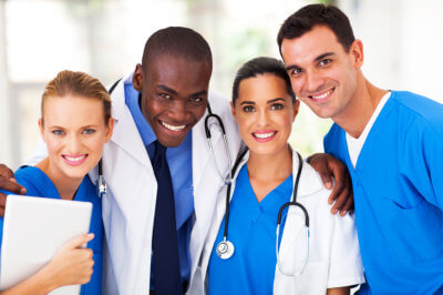 group of medical staffs smiling